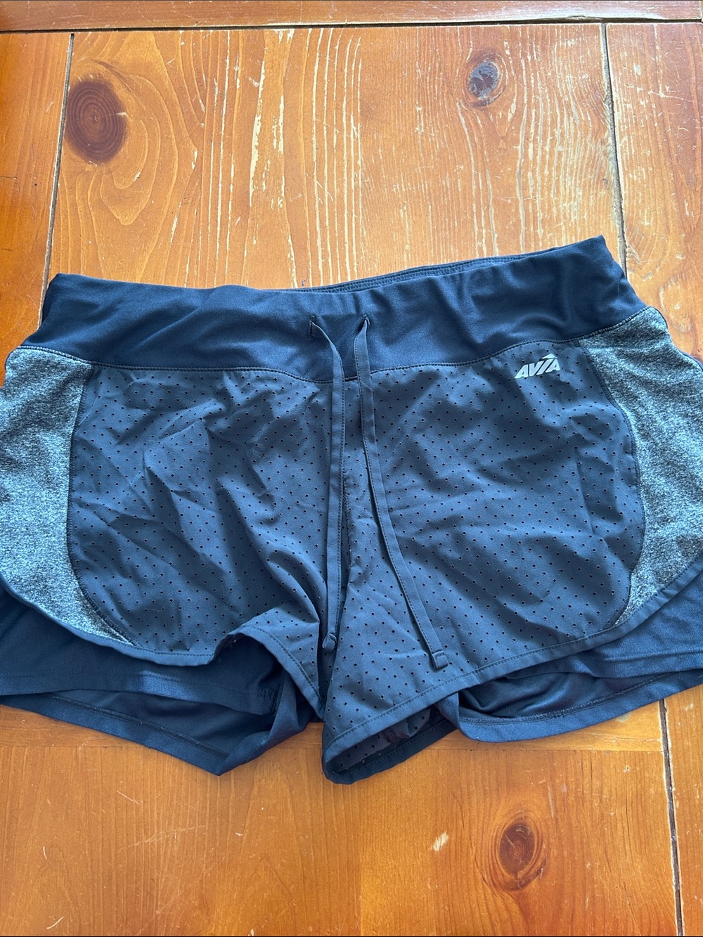 Avia Women's Navy and Gray Athletic Shorts